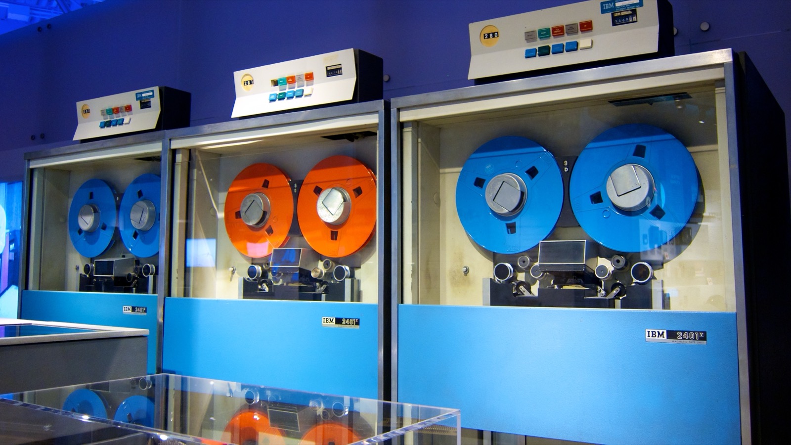 IBM 2401 tape drives, the machines that ran the overnight batch window